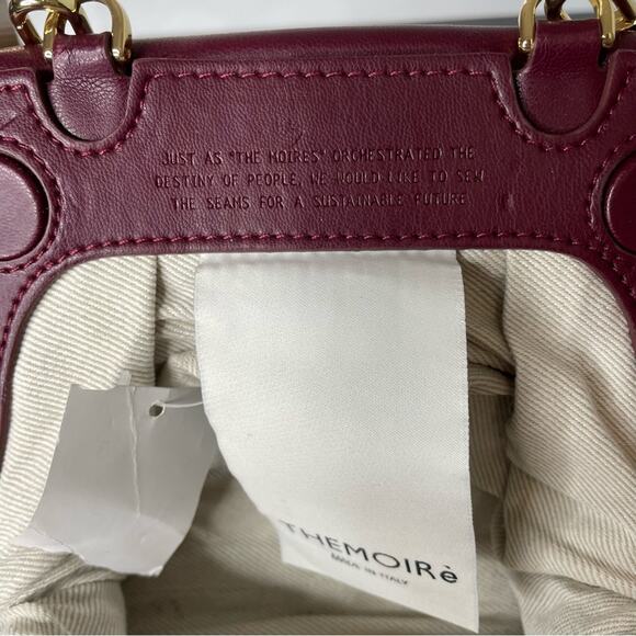 THEMOIRÈ Braided Cabernet Motif Mini Pochette With Removable Shoulder Straps - Picture 6 of 8